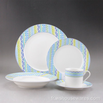 Wholesale vaisselle en marbre plaque ensembles de vaisselle en porcelaine